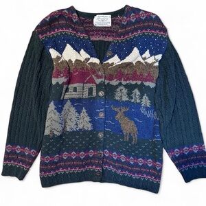 Northern Reflections Winter Themed Knit Sweater